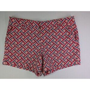 Joe Fresh Cotton Shorts Pink/Navy/ White Womens Sz 8 White Waist 32 Inseam 4"